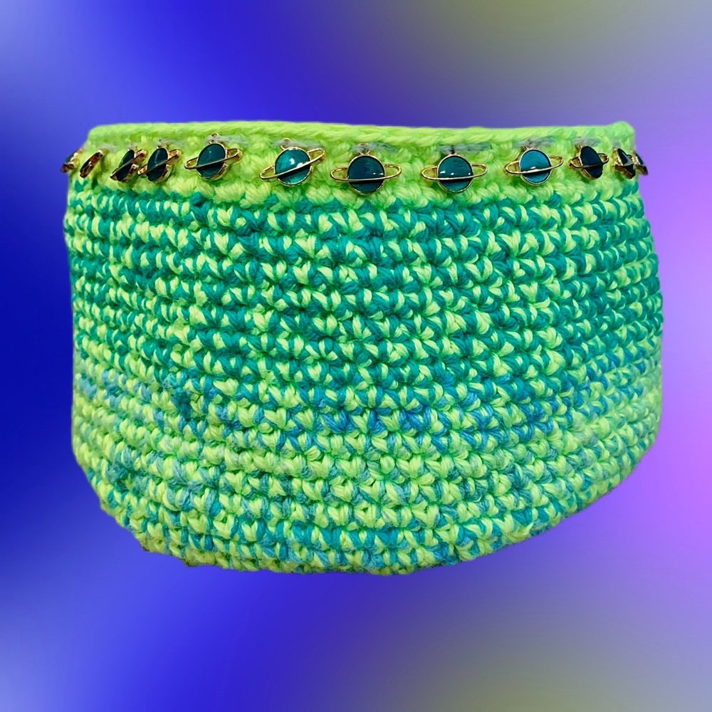 Saturn bright boho coil basket